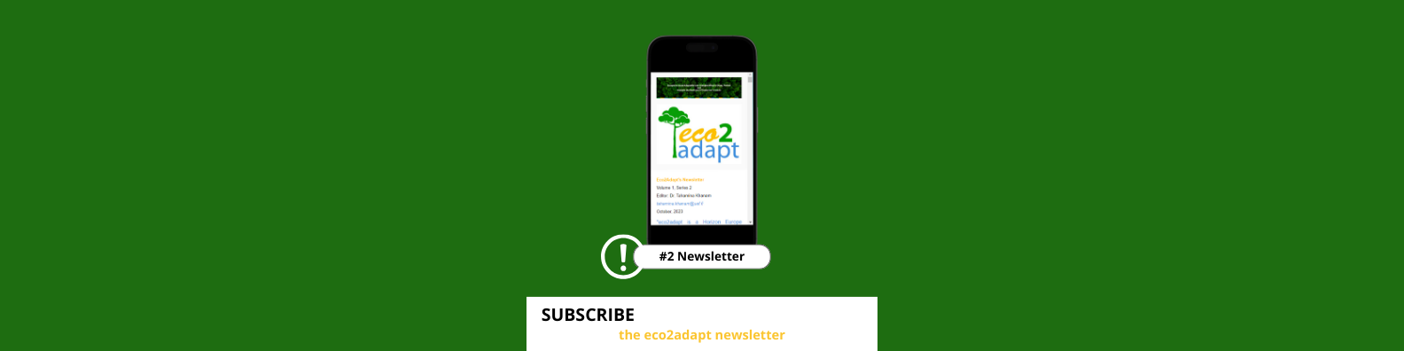 The second Newsletter of eco2adapt is available